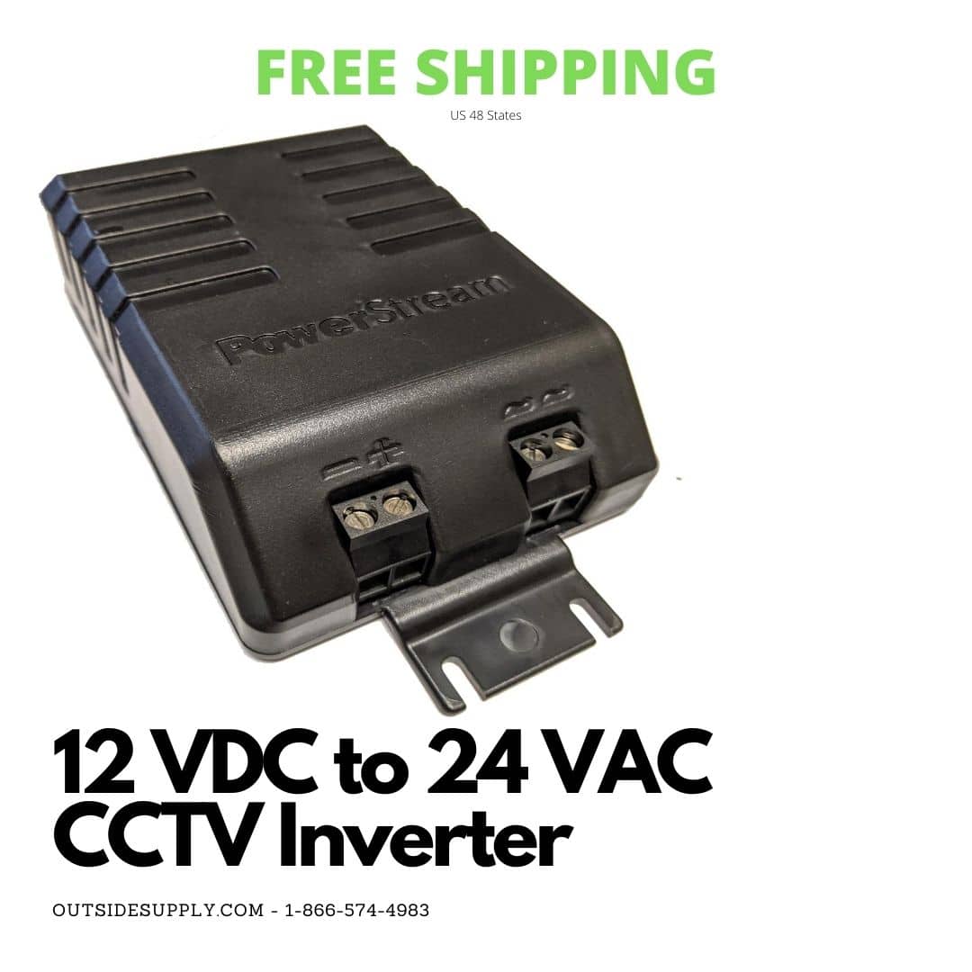 12 VDC to 24 VAC 40 Watt CCTV Inverter