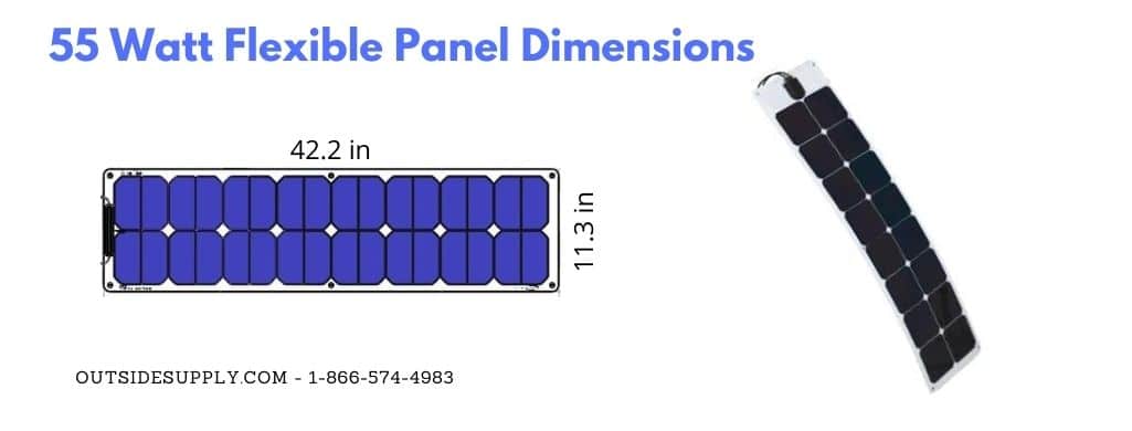 Go Power 55 watt Flex panel size